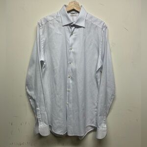 Suitsupply Blue Checkered Dress Shirt